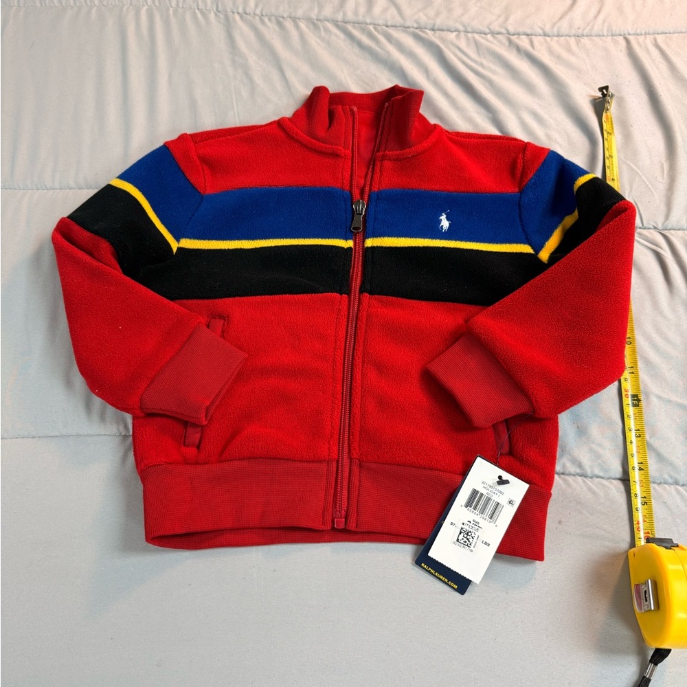 Polo by Ralph Lauren Kids Red and Blue Zip-Up Hoodie